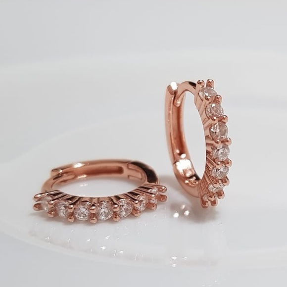 Rose gold Earrings 925 - Picture 2 of 2